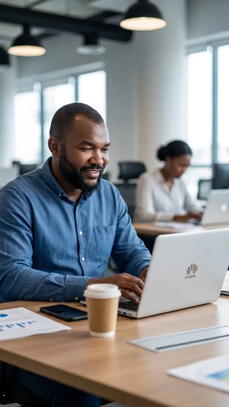 Val au travail en train de coder un projet premium